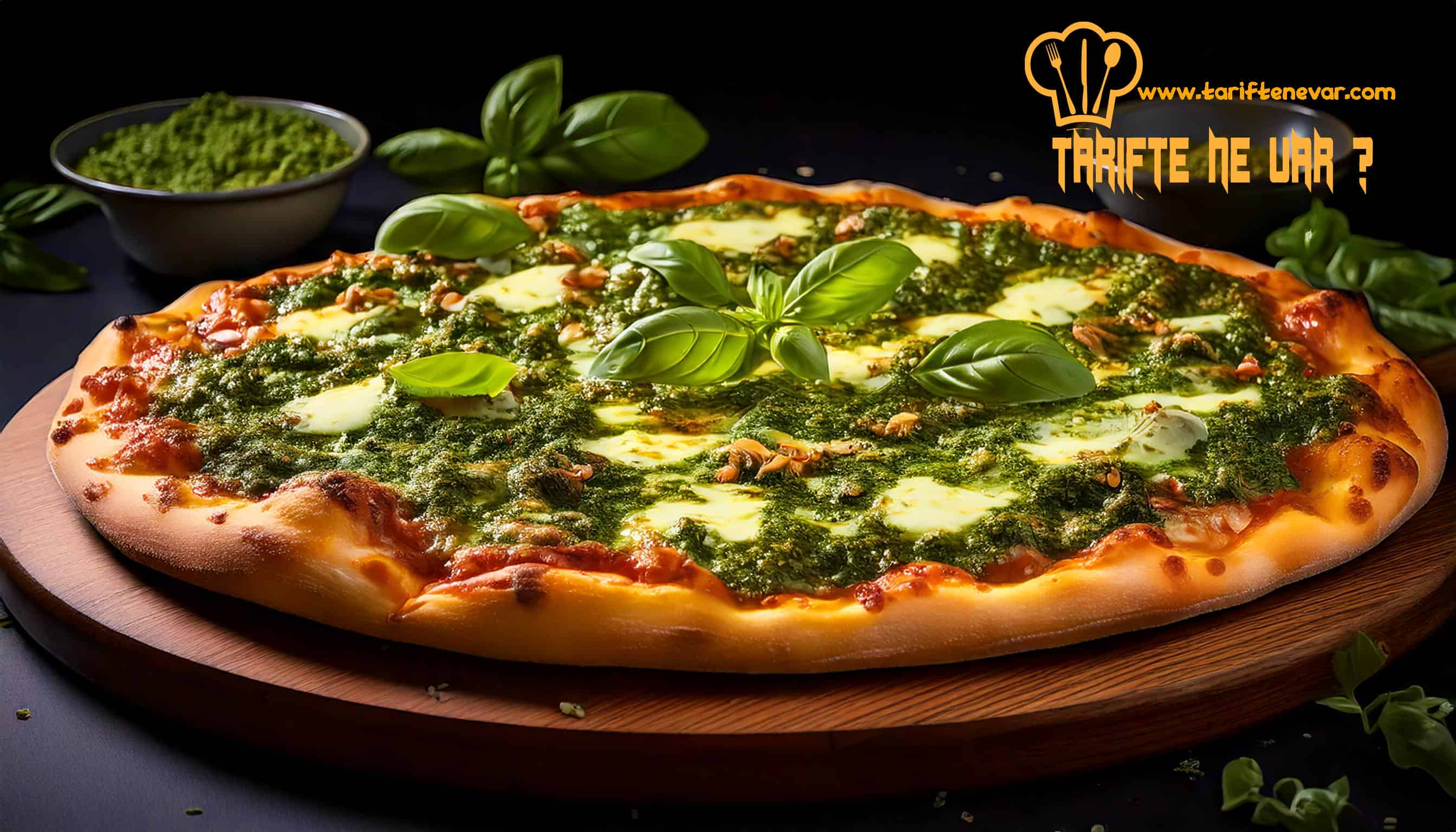 Pesto Soslu Pizza Tarifi
